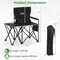 Foldable Camping Chair Oversized with Side Table Mesh Storage Pockets
